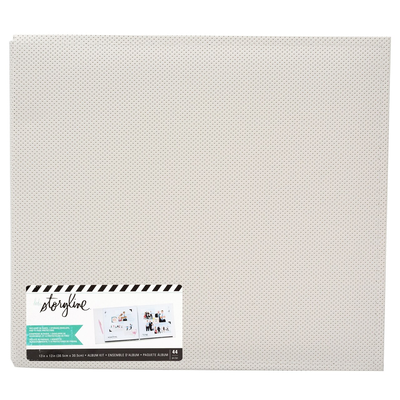 Heidi Swapp Storyline2 Post Bound Album 12"X12"-Cream Perforated